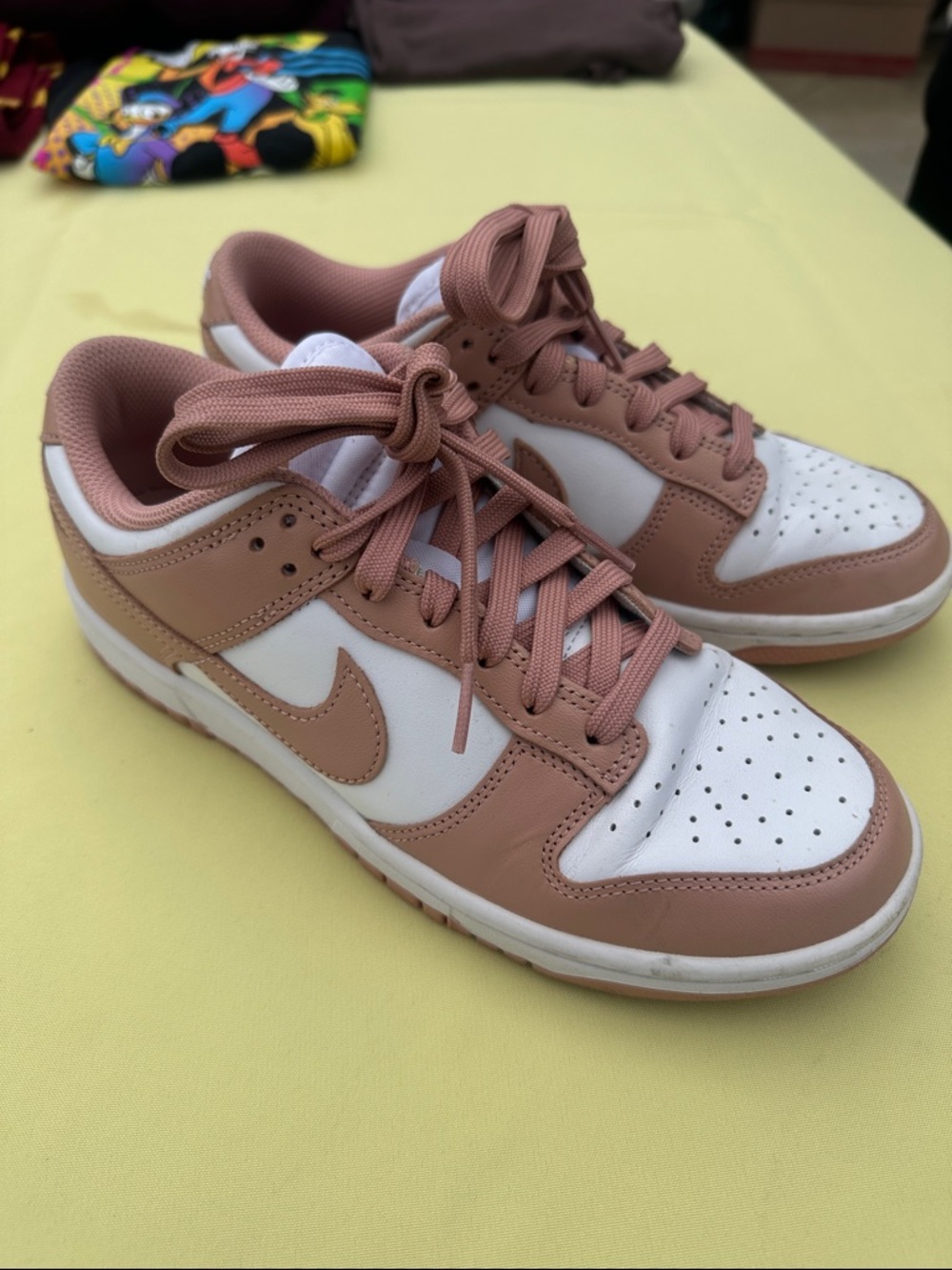 Nike Low-Top Sneakers in White and Dusty Pink